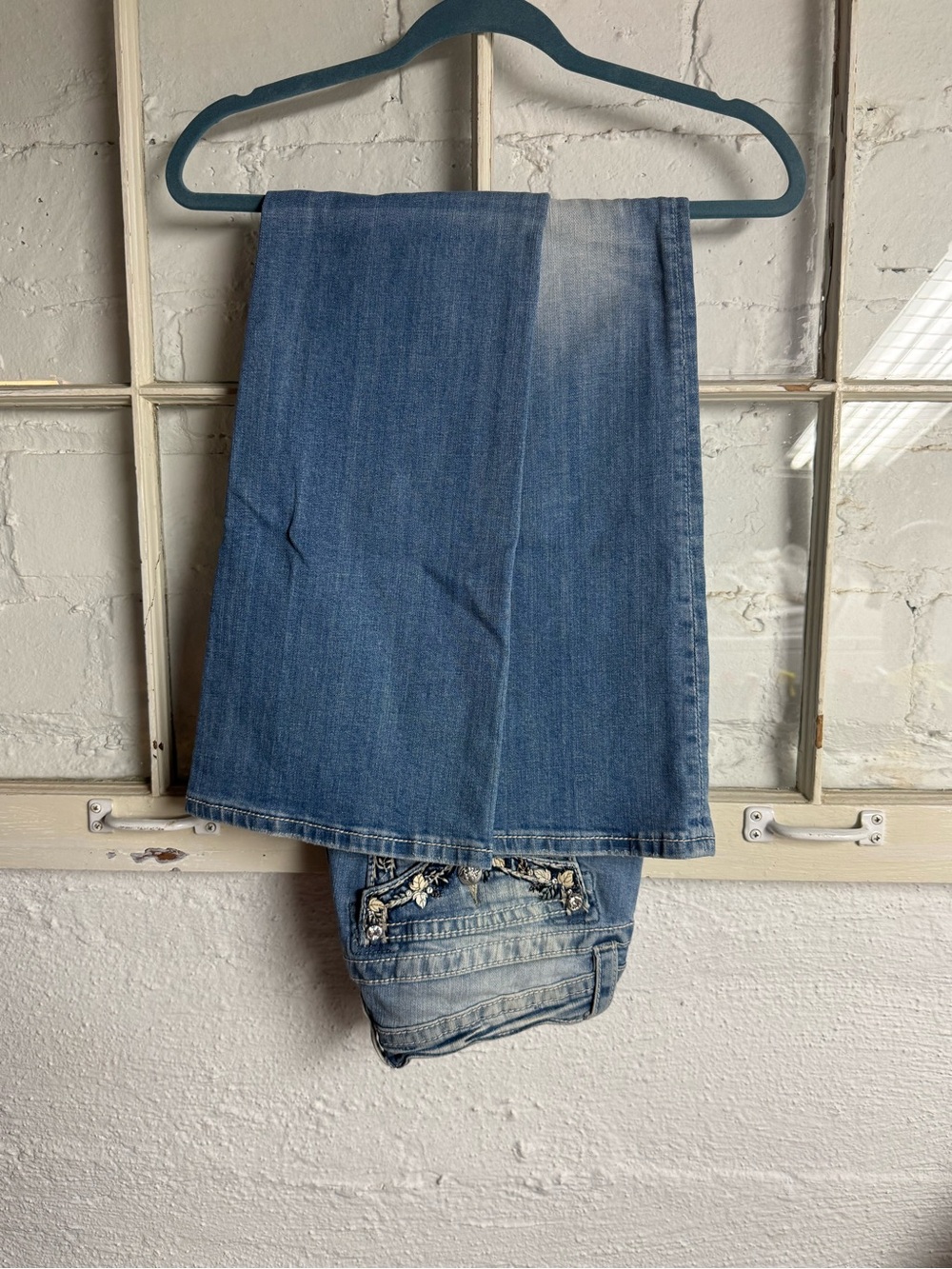 Miss Me Light Blue Faded Signature Bootcut Jeans - Picture 6 of 9